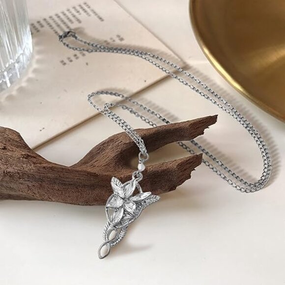 The Lord of the Rings Lady Arwen Evenstar Inspired 24" Chain Necklace Pendant - Picture 1 of 13